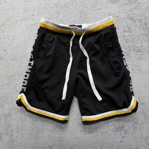 Beastmode Shorts Mens Small‎ Black Yellow Mesh Athletic Basketball Oakland CA